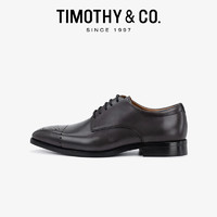 TIMOTHY＆CO． 迪迈奇 男鞋春季经典商务正装方头布洛克德比鞋男款