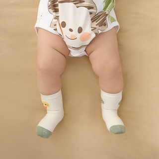 巴厘小猪（BALIPIG）婴儿袜子0一3月宝宝高筒袜夏季薄款儿童长筒 鸳鸯色 9cm（0-6个月）