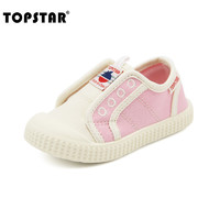 TOPSTAR【春】儿童帆布鞋男童魔术贴单鞋女童幼儿园室内鞋 粉色 23码 脚长125-130mm