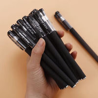 菲天 办公中性笔批发水笔黑色0.5MM学生用碳素笔芯磨砂替芯文具考 黑色中性笔