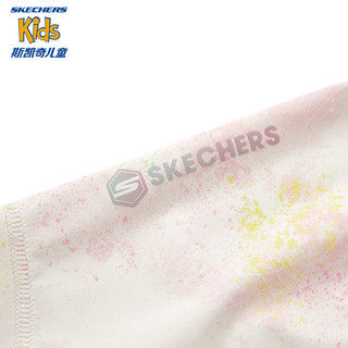 Skechers斯凯奇小冰裤女童夏季紧身裤儿童户外出游运动裤P224G088 渲染粉底多彩扎染/03ZH 120cm