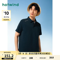 热风（Hotwind）短袖t恤男2024年夏季男士运动休闲吸湿排汗透气凉感POLO 52深灰 S
