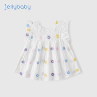 JELLYBABY 夏季女童短袖T恤纯棉 米白 120cm