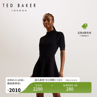 Ted Baker2024春夏女士纹理针织泡泡袖连衣裙274478A 黑色 1