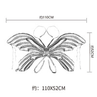 薇欧漫维密大号天使蝴蝶翅膀大号维密天使蝴蝶翅膀摆摊铝膜气球 大号银色50个