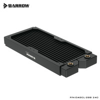 barrow 高密度单波紫铜水冷排28MM厚DIY电脑散热器 Dabel-28b 240冷排 240MM