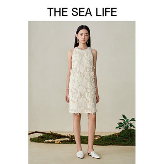 THE SEA LIFE 欧海一生 法式复古连衣裙24春季无袖碎感XB15 冰淇淋色 S