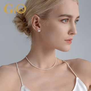GiO珠宝 淡水珍珠耳钉耳饰925银 淡水珍珠6-6.5mm无证书