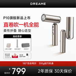 dreame 追觅 Pocket便携折叠迷你高速口袋造型师吹风机P10负离子护发吹风筒大功率快速干发低噪电吹风 钛金色