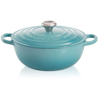 LE CREUSET 酷彩 铸铁圆形汤锅 26cm 加勒比蓝