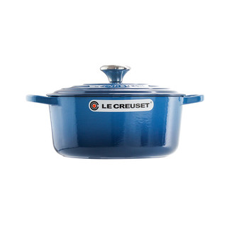 LE CREUSET 酷彩 炖锅(22cm、3.3L、铸铁、蓝色、不锈钢盖耳)