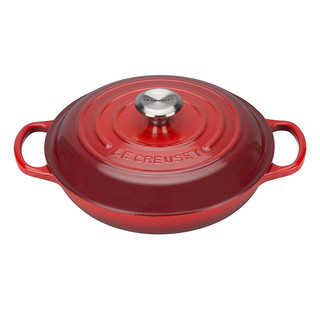 LE CREUSET 酷彩 铸铁珐琅海鲜锅汤锅火锅炖锅 30cm 樱红色