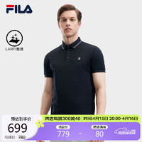 FILA 斐乐 官方男子针织短袖POLO衫2024夏商务休闲基础上衣