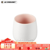 LE CREUSET 酷彩 炻瓷首尔花蕾系列家用水果菜盘多色餐具盘 棉花白/桃红 4.5英寸