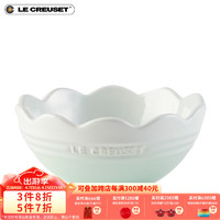 LE CREUSET 酷彩 法国 LE CREUSET 酷彩 炻瓷14厘米花边碗 创意甜品点心家用餐饭碗（冰川绿）