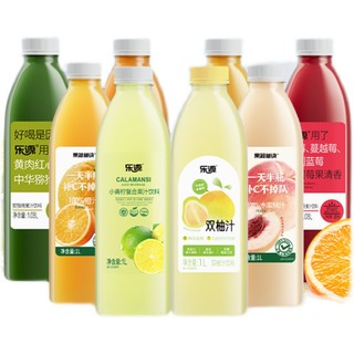 乐源 小青柠汁NFC果汁0脂饮料橙汁桃汁双柚汁西柚茶1L系列大瓶装