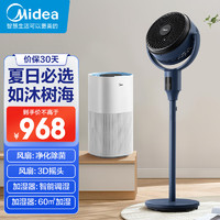 Midea 美的 负离子循环扇&小蓝鲸无雾加湿器