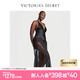  VICTORIA'S SECRET 细带美背V领拼接轻薄网纱睡裙 54A2黑色 11244205 S　