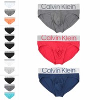 卡尔文·克莱恩 Calvin Klein CK 卡尔文克雷恩男士时尚3件装三角内裤 NB3129A