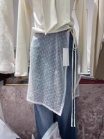 库芦 小众设计复古个性蕾丝花边围裙百搭好用叠穿单品半身裙