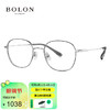 暴龙（BOLON）眼镜近视光学镜眼镜框可配度数 BJ7305B15框+优可视变色1.60 B15-银色|圈面画半光哑黑