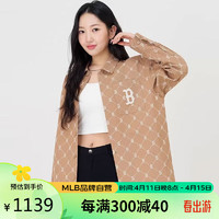 MLB 男女情侣复古老花满印休闲时尚宽松衬衫春款3AWSM0541-43CAL-XL