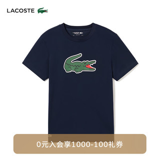 LACOSTE法国鳄鱼男装24年时尚简约短袖T恤TH7513 TR1/藏青色 6 /185