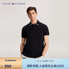 TOMMY HILFIGER【商务休闲】24春夏男通勤小绣标镶边短袖POLO衫34754 藏青色DW5 M （：135-150斤）