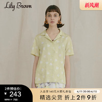 Lily Brown 春夏  清新少女印花短袖开领衬衫LWFT211058