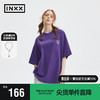 INXX 英克斯 APYD 防晒速干凉感抗菌短袖男女同款宽松休闲哥特字体T恤 紫色 M
