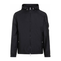 Moncler 盟可睐 2024春夏 男士袖标连帽冲锋衣夹克外套 黑色 1A00101 5968E 999 3/XL