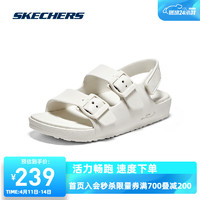 SKECHERS 斯凯奇 泡泡鞋丨Skechers厚底凉鞋凉鞋子女百搭111597 白色745 38