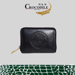 Crocodile 鳄鱼恤 ;SINCE1952/鳄鱼恤新款时尚休闲百搭压花拉链卡包756