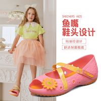 SKECHERS 斯凯奇 凉鞋夏季女中大童鱼嘴搭带轻盈软底玛丽珍休闲鞋86632L