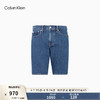 Calvin Klein Jeans24春夏男士经典标牌洗水微弹休闲牛仔短裤J325536 1A4-牛仔蓝 31