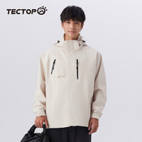 TECTOP 探拓 冲锋衣三合一加厚防寒保暖户外滑雪情侣登山服 05CF 卡其色2XL