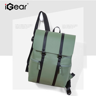 iGear 双肩包时尚男女式休闲通勤笔记本15.6英寸电脑包绿色纪念