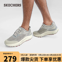 SKECHERS 斯凯奇 男休闲鞋237336C 灰色/红色/GYRD 43