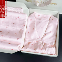 上海故事女生实用高级感丝绸睡衣惊喜高档礼盒 粉色 M