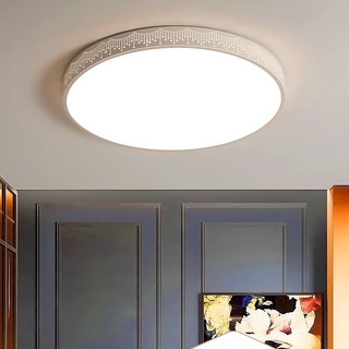 嘉沃斯2024年主卧室灯LED吸顶灯简约现代大气灯饰阳台客厅房间灯具 流星白30圆 白光
