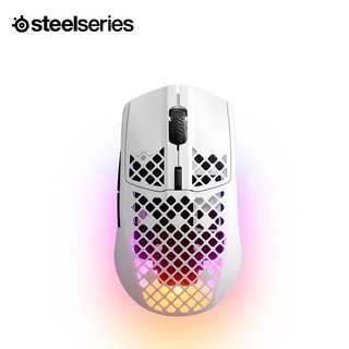 Steelseries 赛睿 洞洞鼠系列 Aerox 3 无线/蓝牙游戏鼠标  三模连接 IP54防护 68g轻量化 哑光面 雪白色