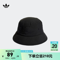 adidas 阿迪达斯 三叶草男女运动渔夫帽子HL9321 黑色 OSFW