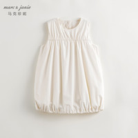 马克珍妮 marc & janie【超轻速干】女童城市户外工装背心连衣裙夏装240555 牛奶白 90cm