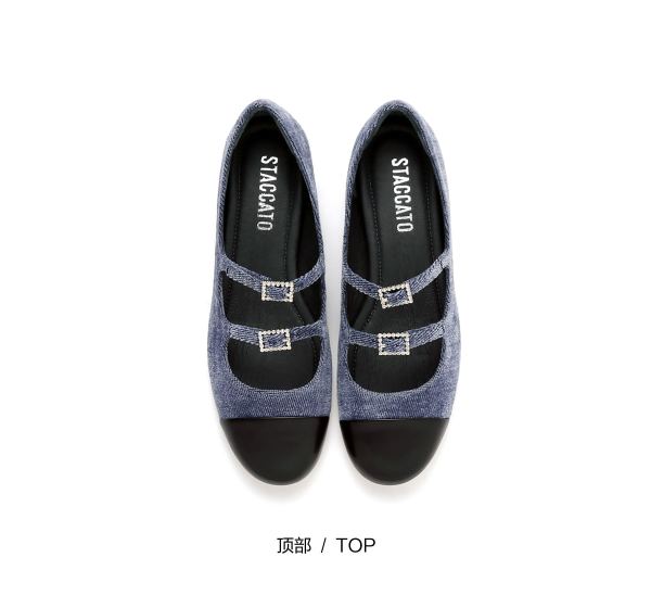 思加图秋季doris小香风玛丽珍鞋单鞋女鞋eqh01cq3 暗夜黑 39