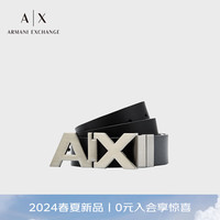 阿玛尼 EMPORIO ARMANIARMANI EXCHANGE24春季AX男士金属徽标带头双面用腰带 30