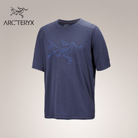 ARC'TERYX 始祖鸟 ARC’TERYX始祖鸟 CORMAC LOGO SS 透气 男子 速干短袖T恤 夜影蓝 XL