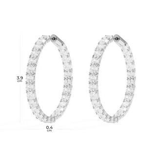 APM Monaco大号方形环状耳环女高级设计感耳饰时尚饰品  银白色