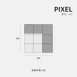 芬·纳维亚 FINNNAVIAN【2024春季】 意式轻奢直排沙发  Pixel极简风客厅真皮组合沙 S-I级真皮【颜色可】 矮扶单人位