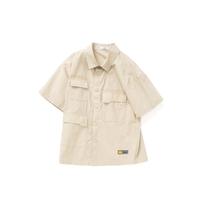 巴拉巴拉 23年夏季儿童衬衫短袖男童薄款工装港风时髦运动