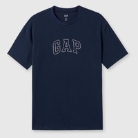 Gap 盖璞 男女装2024夏季纯棉字母印花logo短袖T恤宽松上衣546589